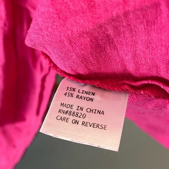 Ava Christine Linen Blend Sleeveless Blouse - Picture 3 of 3